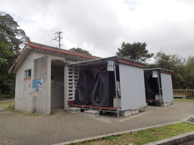 2026年ター滝フィールドセンター内、従来の更衣テント8個