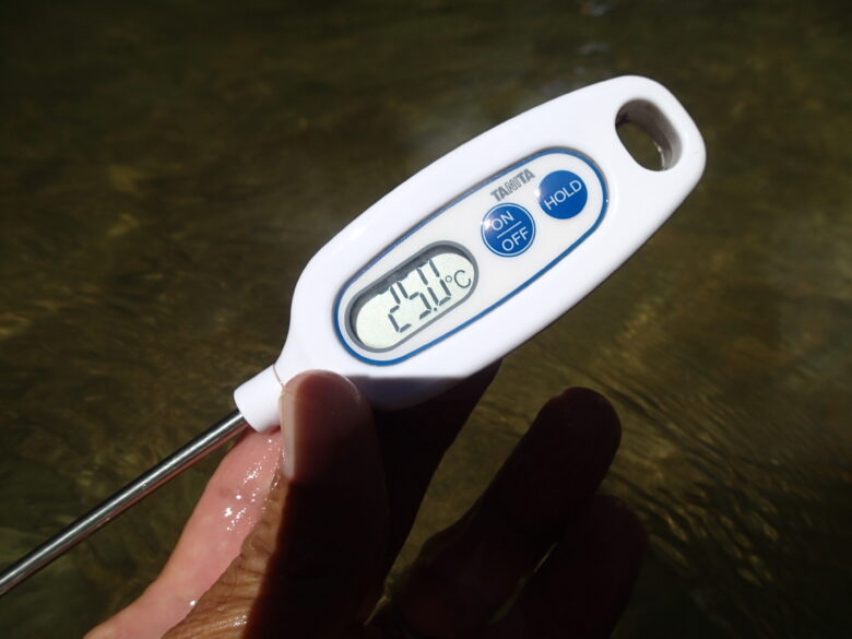 2025/8/21　川の水温25.0℃