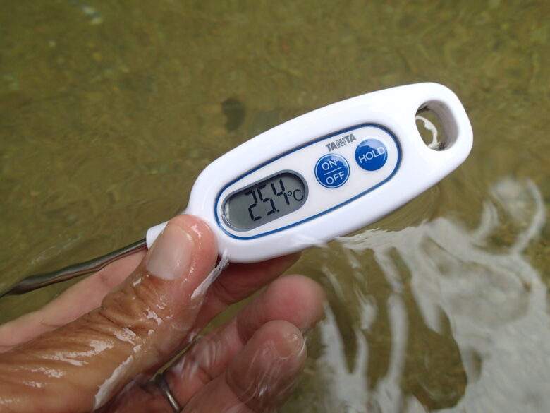 2025/8/30　川の水温25.4℃